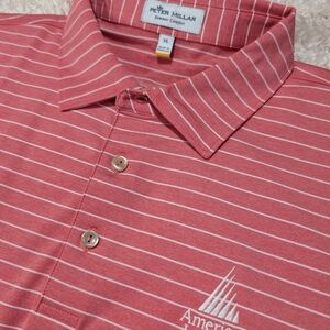 Peter Millar Men’s Coral Stripe Polo Shirt